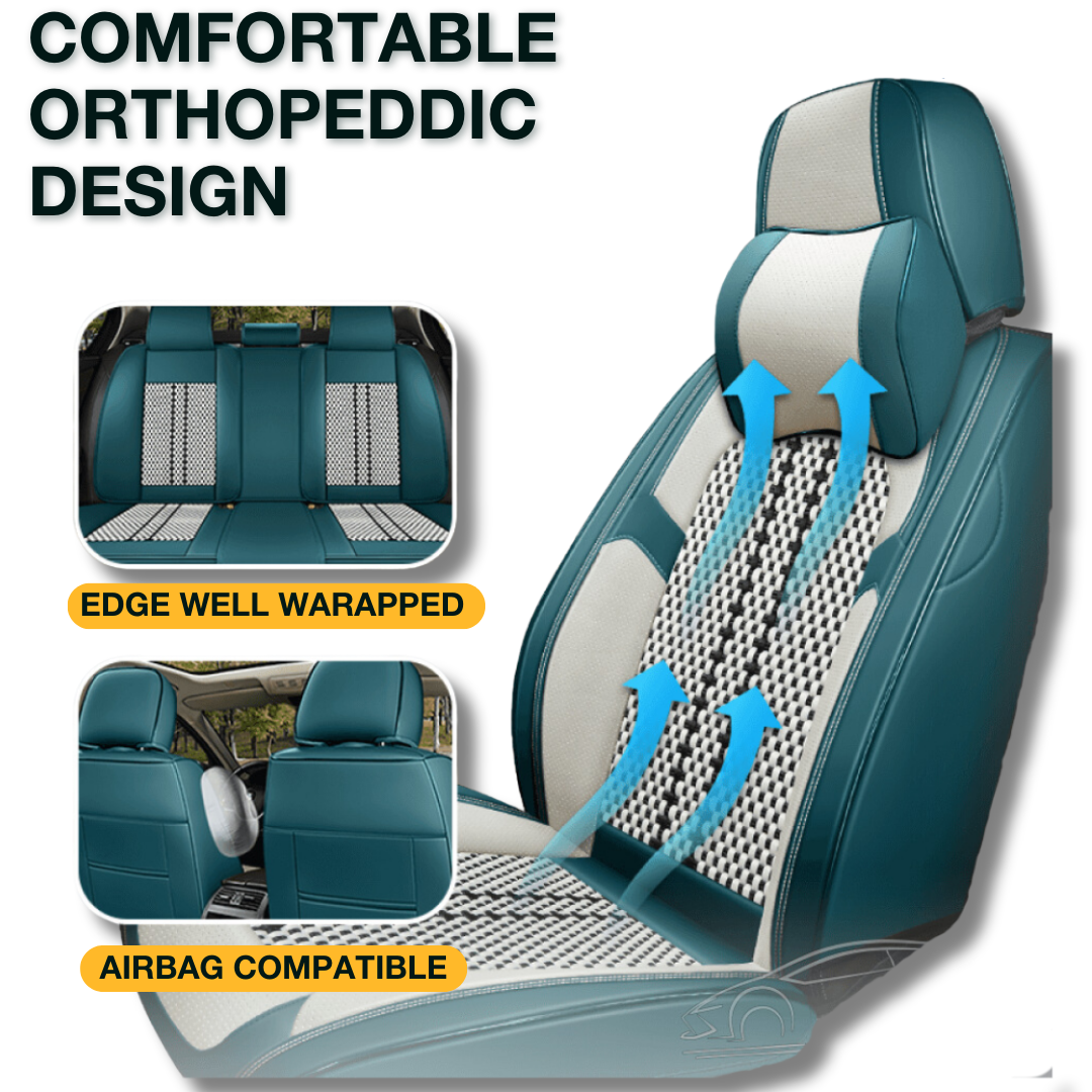 Full Set Universal Breathable Waterproof Leather Seat Covers for Cars & SUVs | AngelToShop™