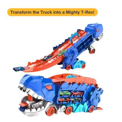 Transport Dinosaur Truck with Foldable Sliding - Non-Toxic - 100% Safe for Kids