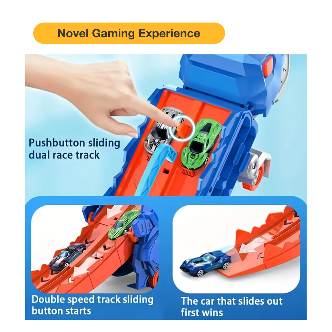 Transport Dinosaur Truck with Foldable Sliding - Non-Toxic - 100% Safe for Kids